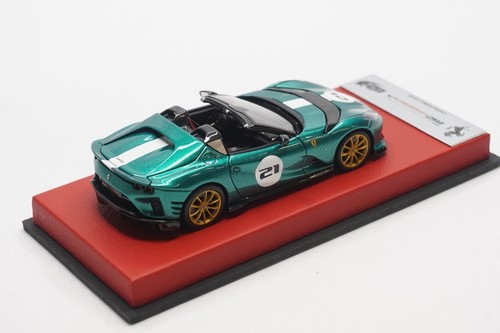 1/43 BBR FERRARI 812 COMPETIZIONE A GREEN JEWEL # 21 RED LEATHER BASE L10 N MR - 第 5/5 張圖片