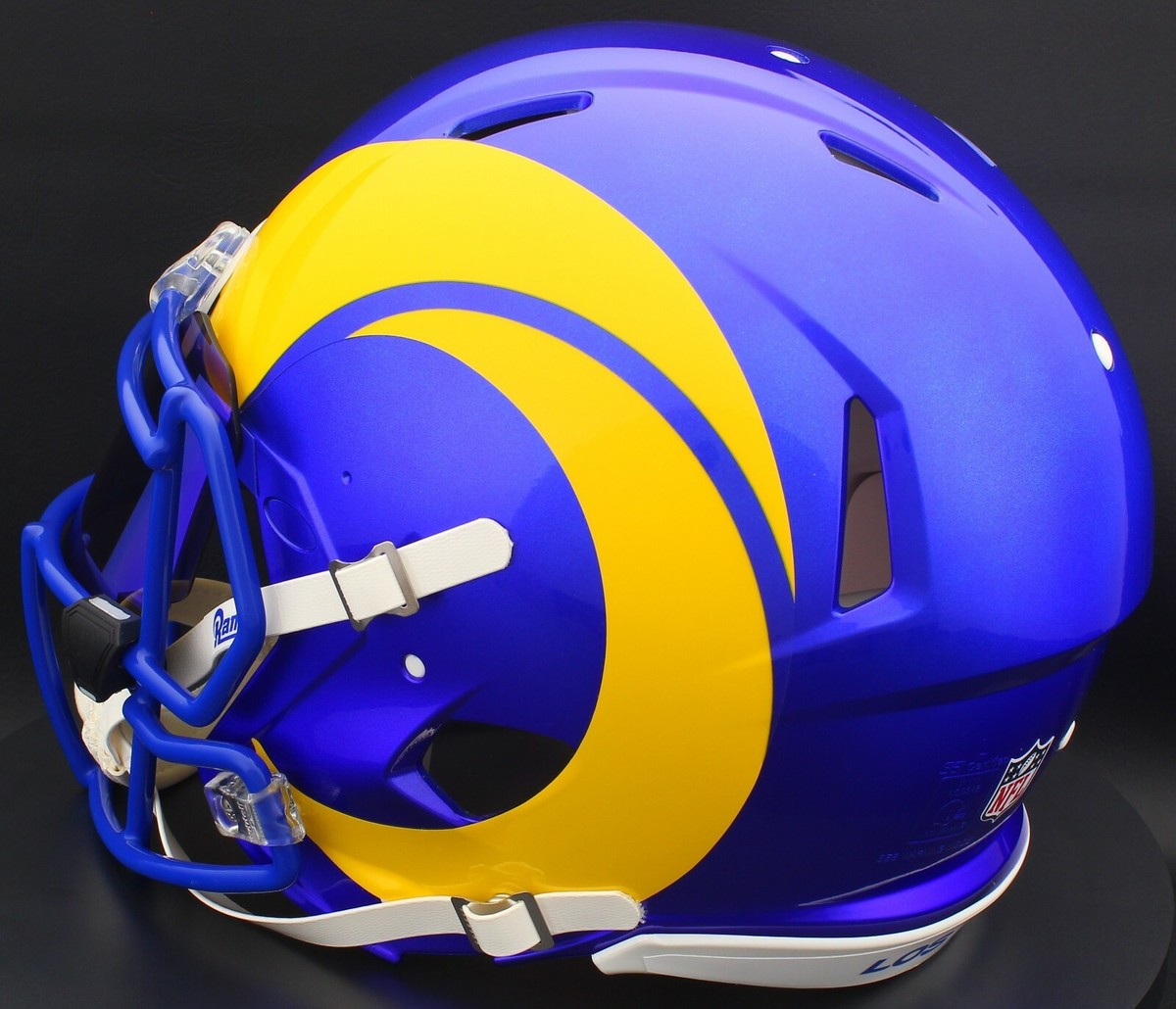 LOS ANGELES RAMS NFL Football Helmet with REVO EMERALD Visor / Eye