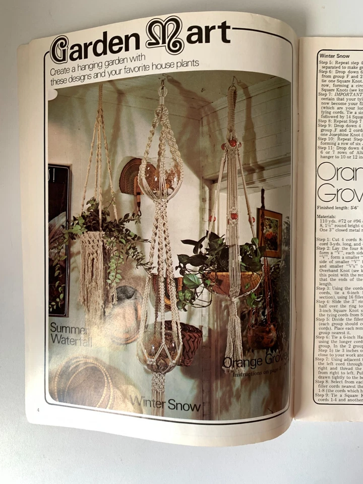 Vintage Macrame Boutique 1976 Betty Hodges Joe O'Toole 13 Craft Pattern 7110 - Image 3 of 4