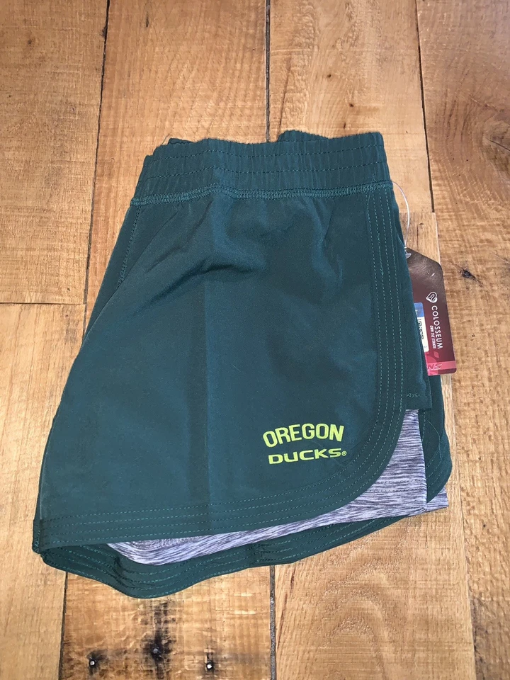 Pantalones Cortos Para Mujer Coliseo Oregon Ducks Verde Fuera Atléticos Universitarios Nuevos con Etiquetas Grandes Foto 2 de 4