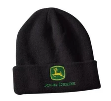 LP64863 John Deere Licensed Black Knit Beanie Hat