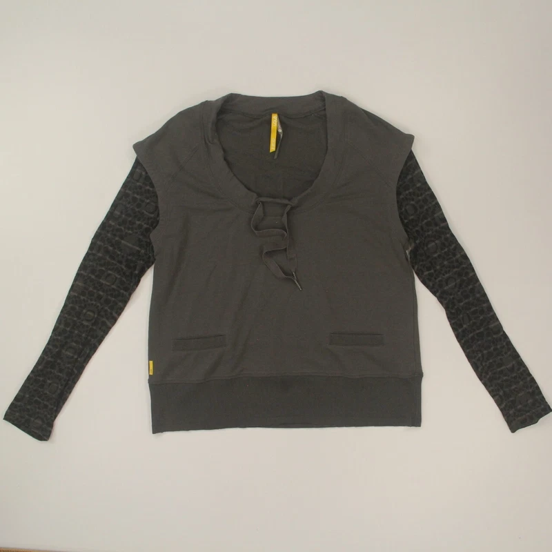 lole mix-media workout activewear casual long sleeve shirt
