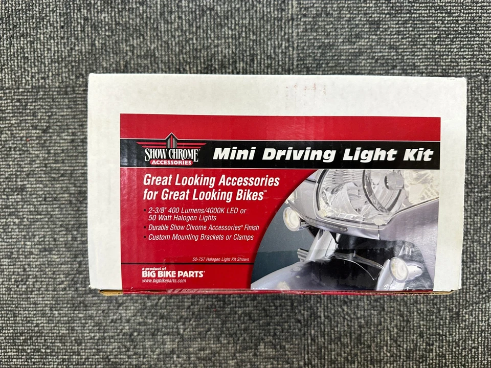 Mini luces de conducción cromadas para Honda GL1800 52-757L 2001-2010 Foto 3 de 4