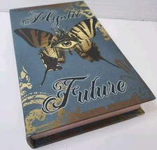 Mystic Future Unique Hollow Fake Book Box Hidden Storage Butterfly Flaming Eye