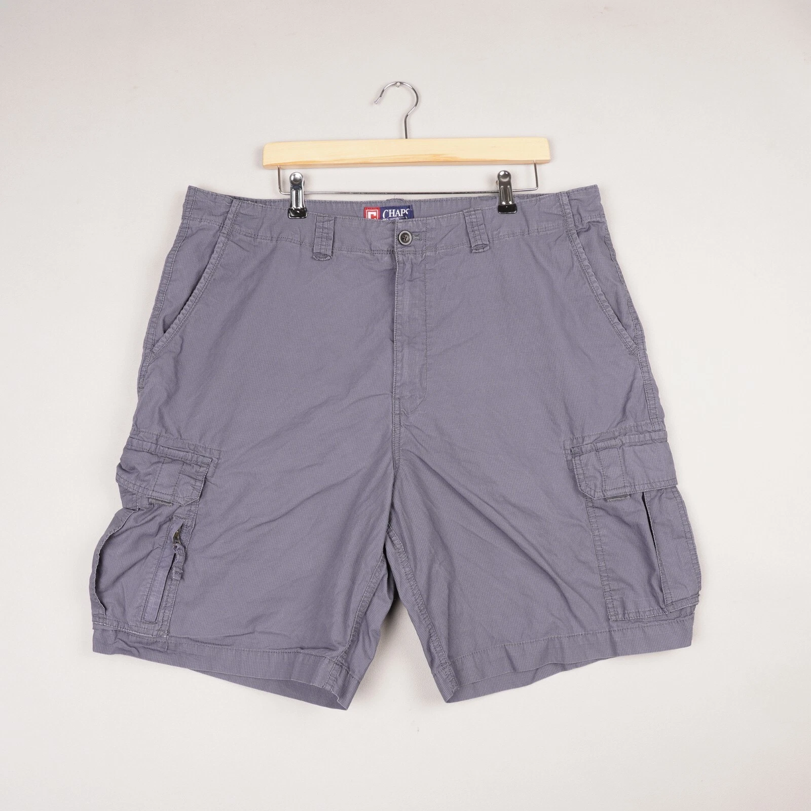 Chaps Cargo Shorts Mens W38 Blue Ripstop Utility Workwear Military Y2K B63