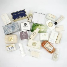 23 Piece Bundle Hotel Motel Travel Bar Soaps Lotions Trevie Este Lauder Aveda +
