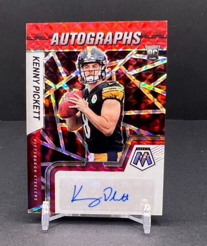 2022 Mosaic Football Kenny Pickett RED Mosaic AUTO RC #RAM-KP Steelers 🔥