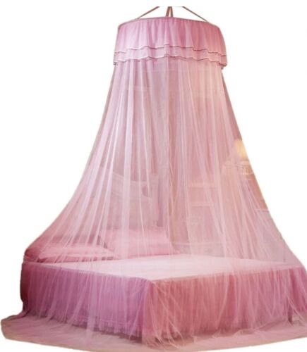 Pink Princess Bed Canopy Netting Mosquito Net Round Height 96”
