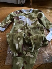 Boy  s Sz 12 Mos. Fleece Footed Pajama Sleeper, Dinosaur, NEW
