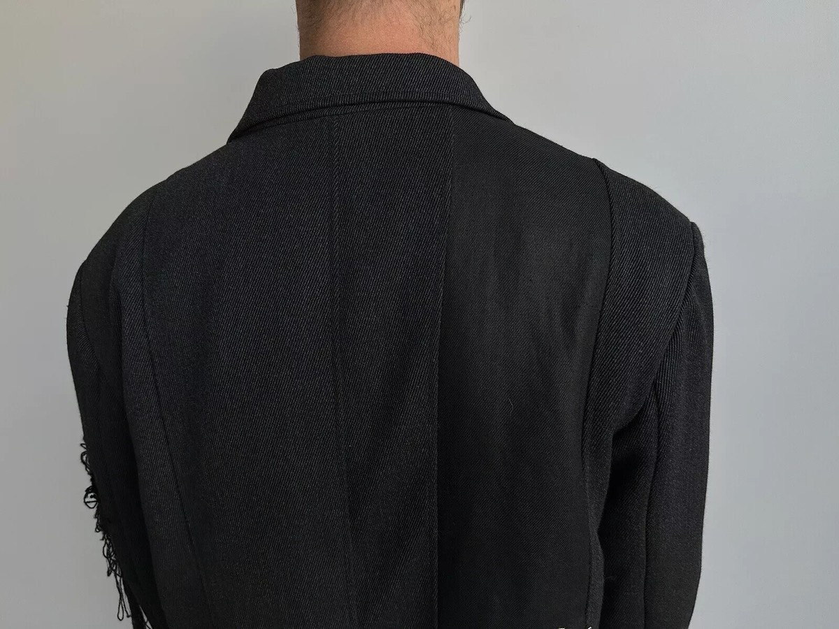 Yohji Yamamoto F/W 20 Pour Homme Threads Coat Panelled Yohji Yamamoto F/W 20 Pour Homme Threads Coat Panelled