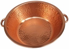 Golden Copper Foot Soak Bath Wash Massage Spa Therapy Pedicure Handles Bowl