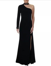 Xscape One Shoulder Evening 12 Petit Navy Social Dress