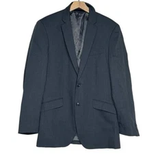 Kenneth Cole New York 38R gray 2 button wool, viscose + spandex blend blazer
