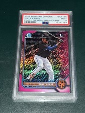 2022 Bowman Chrome Willy Fanas FUCHSIA SHIMMER /199 PSA 9
