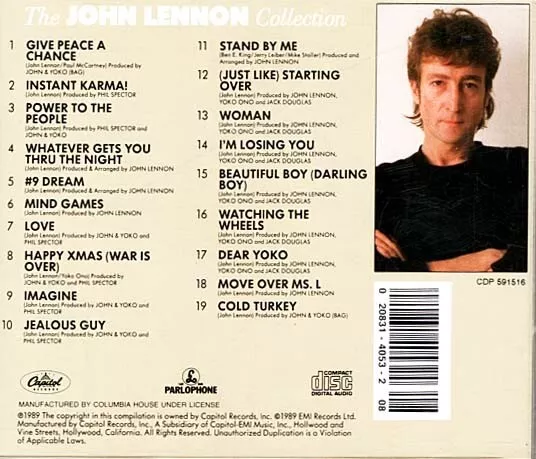 The John Lennon Collection John Lennon Rock CD Good