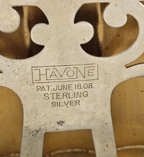 Early 1900s Antique HAVONE Sterling Silver Etched Cigarette Case. SHIPS FREE - Picture 3 of 6