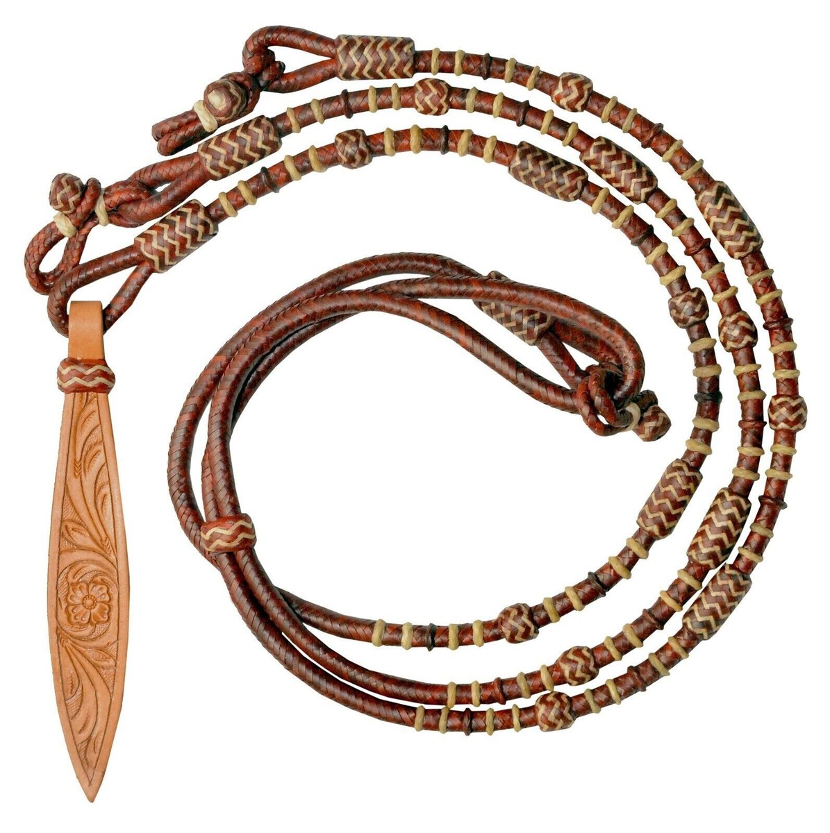 うらしま堂　the custom rawhide Amazon.com: Showman 4' Rawhide Braided Leather Over Under