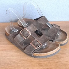 Birkenstock Arizona Women’s 8/8.5 EU 39 Narrow Mocha Suede Soft Footbed Sandals