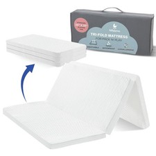 Waterproof Pack and Play Mattress Topper 38" x 26" x 1.5" Trifold Style -...