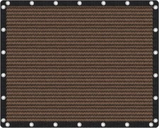 3x6m Shade Cloth Brown Heavy Duty Sun Net with Grommets Bound Edges