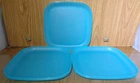 Tupperware 8" Teal  Blue Plates