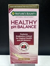 Nature's Bounty Vaginal Health & pH Balance Probiotics w/Cranberry *30 Capsules