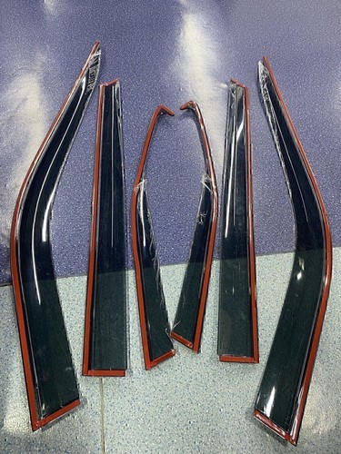 6pcs For 2020-2022 Toyota Highlander Smoke Window Visor Vent Shades Rain Guards - Picture 10 of 15