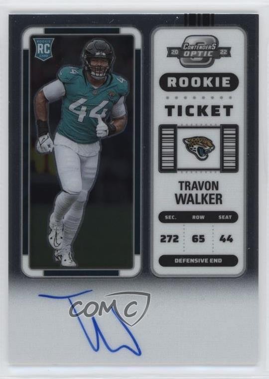 2022 Panini Contenders Optic Ticket RPS Travon Walker #135 Rookie Auto RC