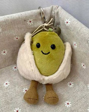 Jellycat Amuseables Horatio Pistachio Bag Charm   Plush Keychain NWT Authentic
