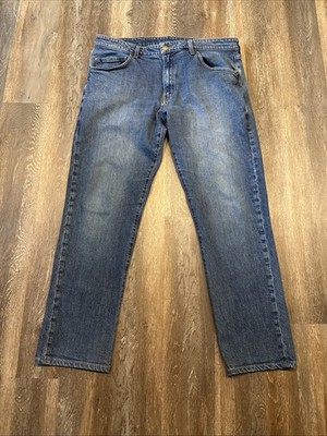 Aviator Jeans Mens 36 Blue Denim Stretch Made in USA Classic Five Pocket Travel