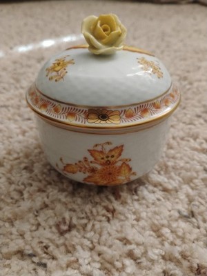 Herend Yellow Bouquet Yellow Bone Hungarian 1663 Hand Painted