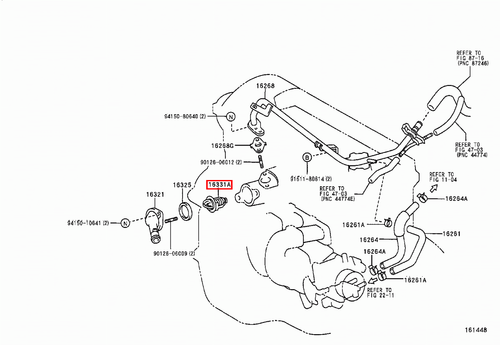 Genuine Camry MCV36 MCV31 Celica ZZT231 ZZT230 3.3 3.0 1.8 Thermostat - Picture 17 of 20