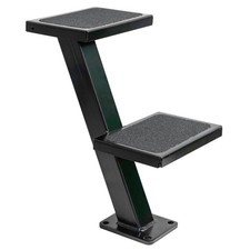 Galvanized Trailer Tongue Step-Double,Black