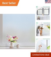 Translucent Privacy Window Film - Non-Adhesive, UV Blocking, 17.5 x78.7
