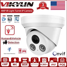Vikylin 4MP POE Security IP Camera Outdoor IR Light Night Vision IP67 with MIC