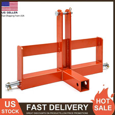For CAT 1 Tractor 3 Point 2" Receiver Hitch Drawbar W/ Suitcase Weight Brackets