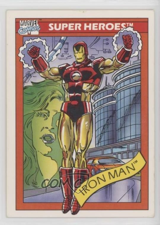 1990 Impel Marvel Universe Super Heroes Iron Man #42 12g7