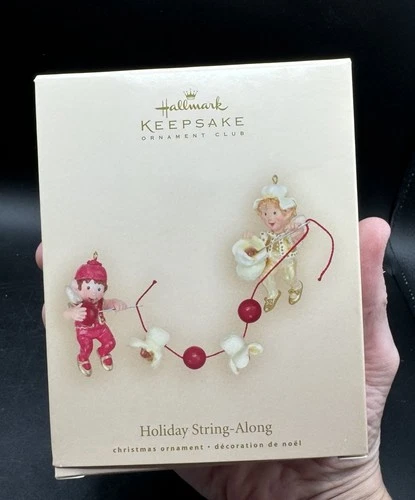 New Hallmark KOC Club Holiday String-Along Club Ornament Christmas Elf Pixie 23D