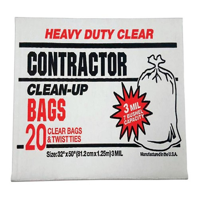 #ad Primrose Plastics 19045 3 mil. Clear Heavy Duty Clean Up Contractor Bag 42 gal. $23.27