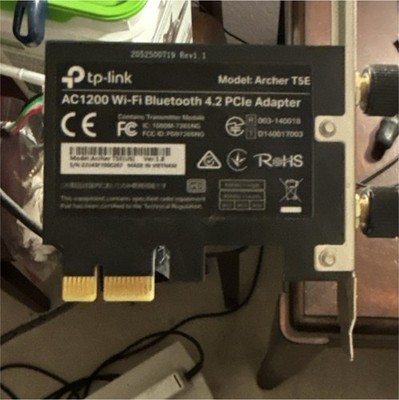 TP-LINK Archer T5E AC1200 Wireless PCI Express Adapter 1200Mbps 2 Ports