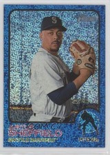 2022 Topps Heritage High Number Chrome Blue Sparkle Justus Sheffield #556 6z2