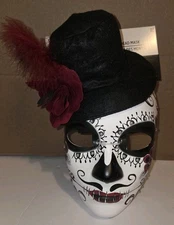 Day of the Dead Half Mask - Male - Costume Accessory - Adult Teen