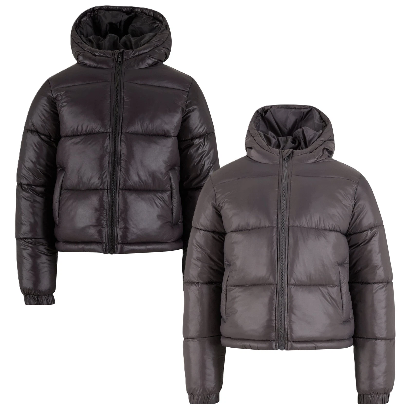 Urban Classics Kids Boys Shiny Puffer Jacket With Hood