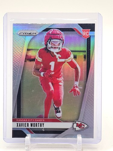 XAVIER WORTHY 2024 PANINI PRIZM FOOTBALL SILVER ROOKIE RC #399 CHIEFS Q4005