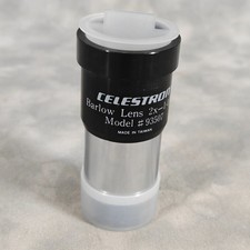 1990s Celestron 93507 2x 1.25" Deluxe Barlow Lens Tested Clear w/Caps Taiwan VGC