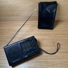 Sony ICF-SW15 Small Portable 9 Band Radio with Original Case / Working