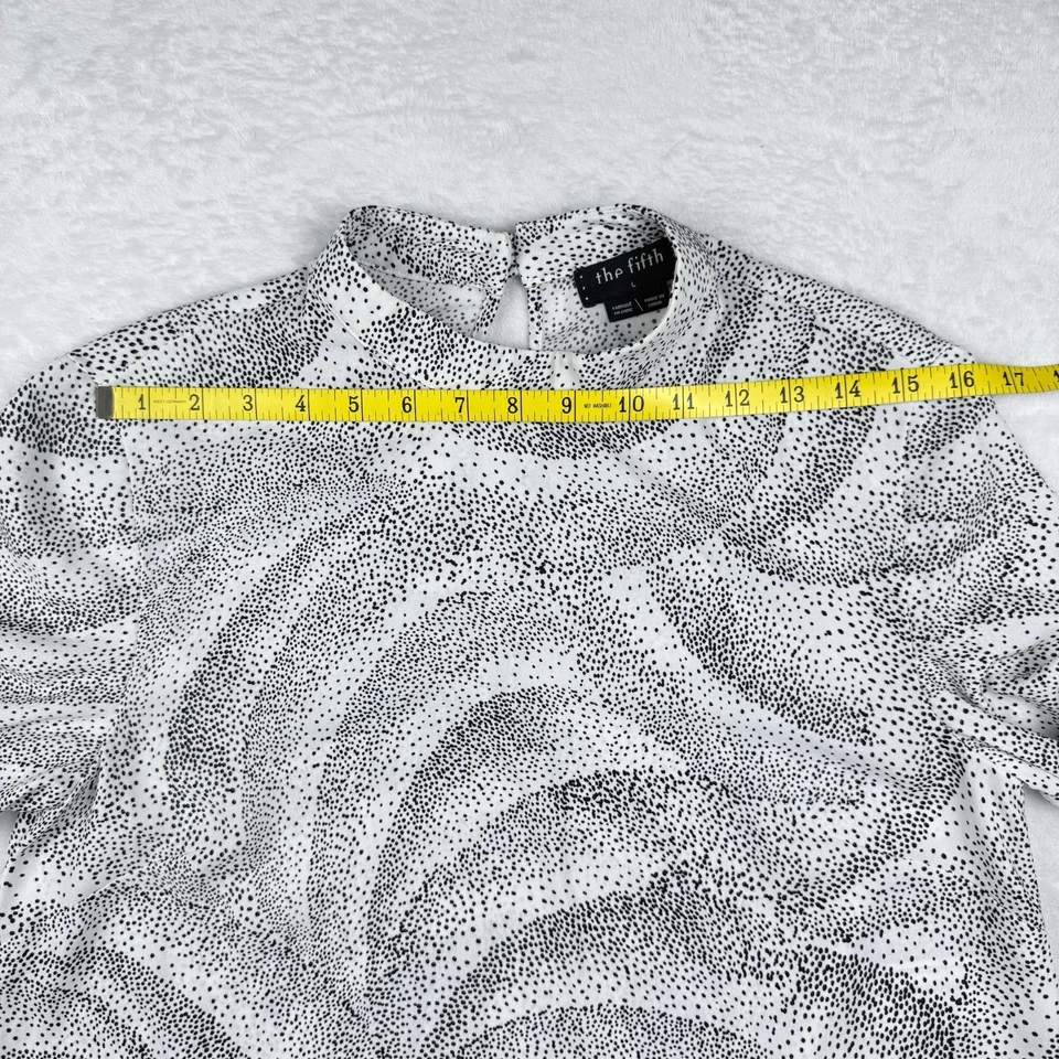 The Fifth Top Mujer’s Crop Negro/Blanco Lunares Mangas Campana Largas Años 60’s Foto 3 de 4