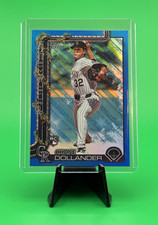 Topps Holiday Chase Dollander #H130 Blue Metallic Glitter Rookie Rockies 2025