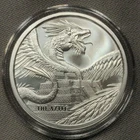 World of Dragons #1 The Aztec | 1 troy oz .999 Silver Round BU In Capsule.