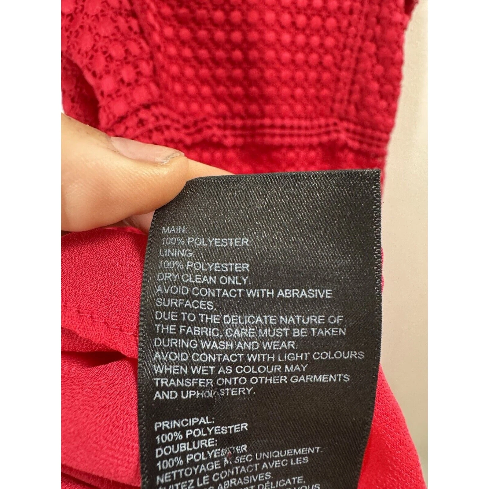 Whistles abito tubino pizzo uncinetto civetta data bohemien sexy San Valentino rosso 6